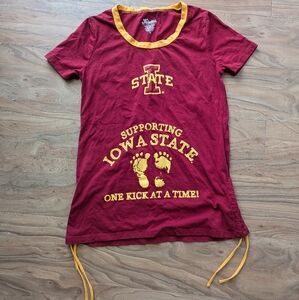 Cotton Red Iowa State Women's Short Sleeve Maternity Tee